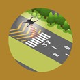 Icon shows drone scanning airfield pavement